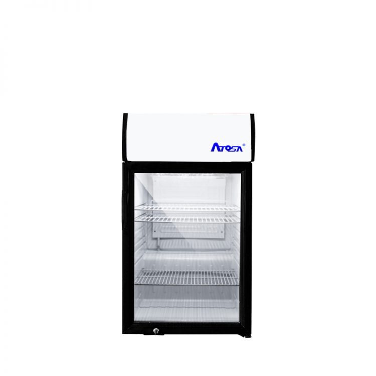 Atosa - CTD-3S - Countertop Glass Door Merchandiser Cooler with Lighted Header (4.6 cu ft)