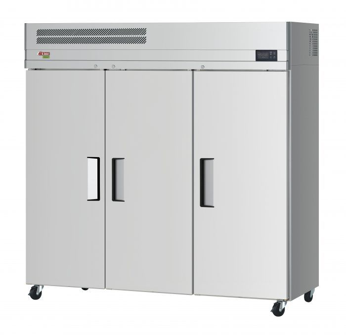 Turbo Air EF72-3-N-V EF Series 77" Three Solid Door Reach-In Freezer, 65.8 cu. ft.