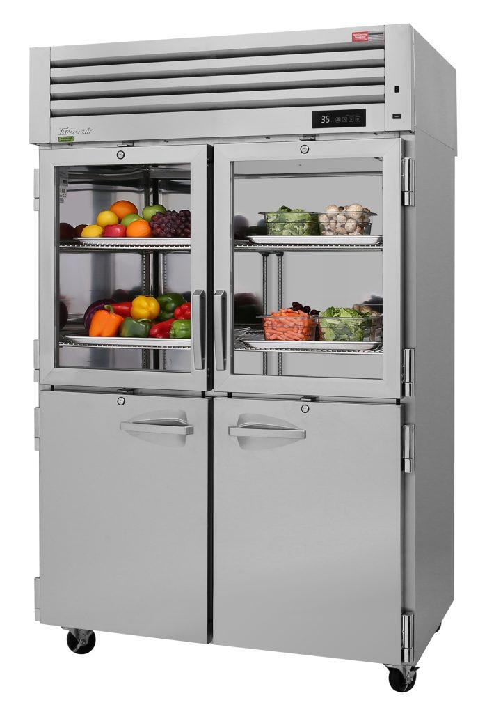 Turbo Air PRO-50R-GSH-N PR Series Section Reach In Refrigerator, (2) Solid Doors & (2) Glass Doors, Left/Right Hinge, 115v
