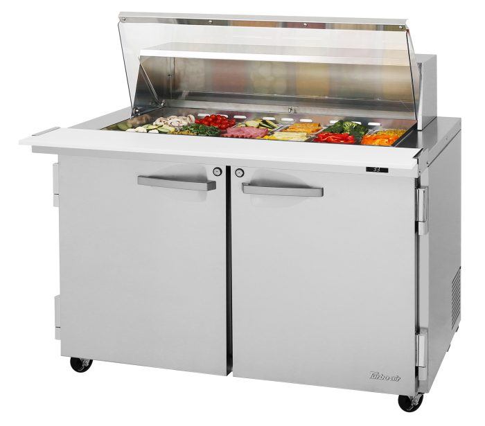 Turbo Air PST-48-18-N-CL PS Series 48 1/4" Sandwich/Salad Prep Table w/ Refrigerated Base, 115v