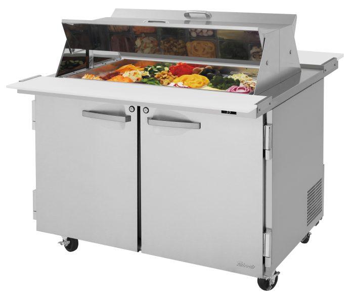 Turbo Air PST-48-18-N-DS PS Series 48 1/4" Sandwich/Salad Prep Table w/ Refrigerated Base, 115v