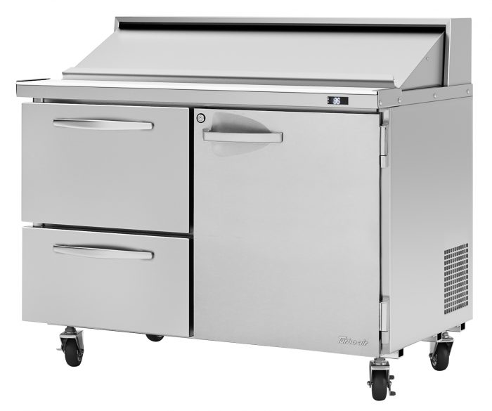 Turbo Air PST-48-D2R-N PS Series 48 1/4" Sandwich/Salad Prep Table w/ Refrigerated Base, 115v