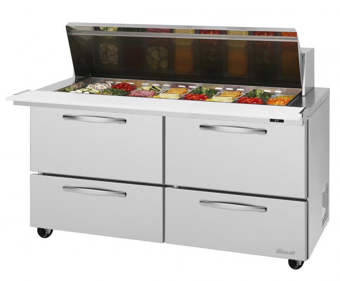 Turbo Air PST-60-24-D4-N PS Series 60" Mega Top Refrigerated Sandwich/Salad Prep Table