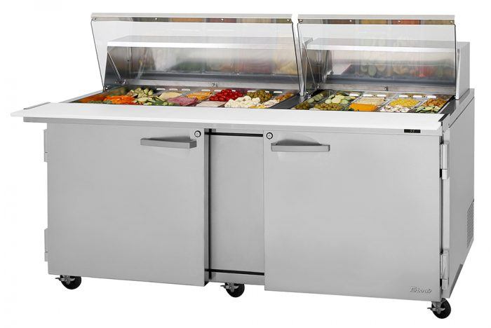 Turbo Air PST-72-30-N-CL PS Series 72 5/8" Sandwich/Salad Prep Table w/ Refrigerated Base, 115v
