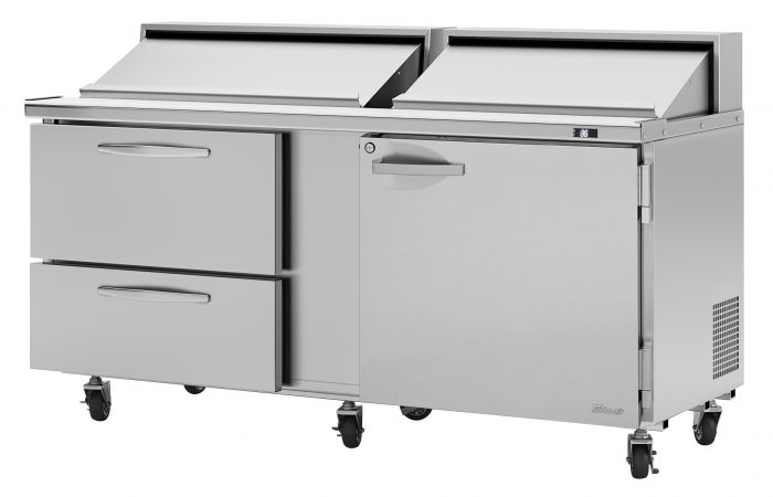 Turbo Air PST-72-D2R-N PS Series 72 5/8" Sandwich/Salad Prep Table w/ Refrigerated Base, 115v