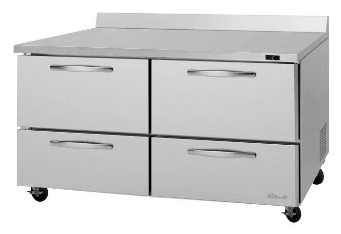 Turbo Air PWF-60-D4-N PW Series 60 1/4"W Work Top Freezer w/ (2) Sections & (4) Drawers, 115v