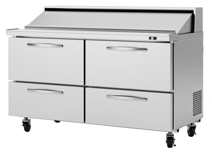 Turbo Air PST-60-D4-N PS Series 60 1/4" Sandwich/Salad Prep Table w/ Refrigerated Base, 115v