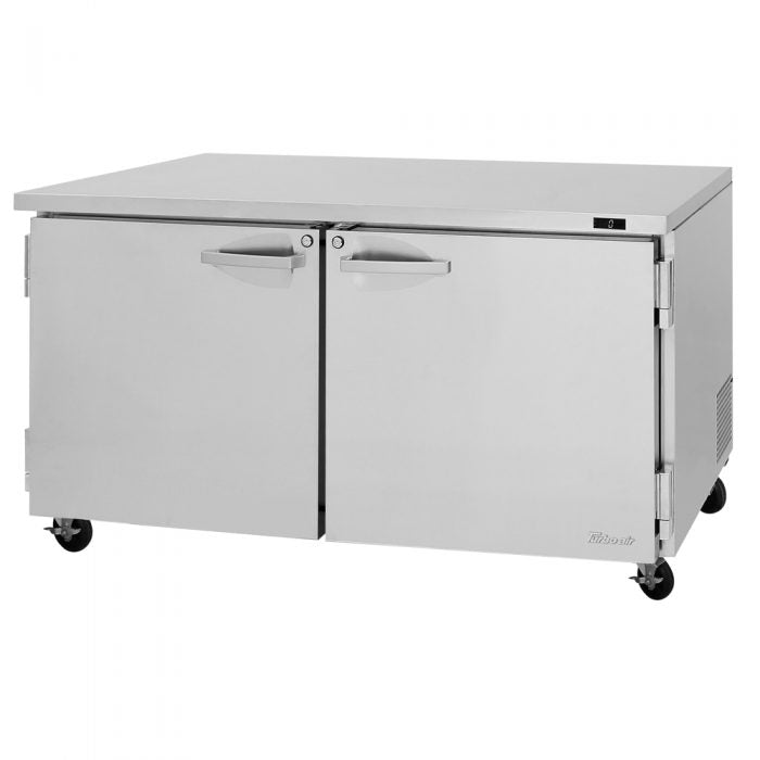 Turbo Air PUF-60-N 60" PU Series Two Solid Door Undercounter Freezer, 15.5 cu. ft.