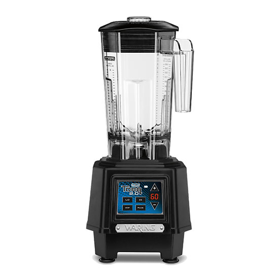 Waring TBB160 2 hp Torq 2.0 Blender with Electronic Touchpad Controls, Countdown Timer, and 48 oz. Container