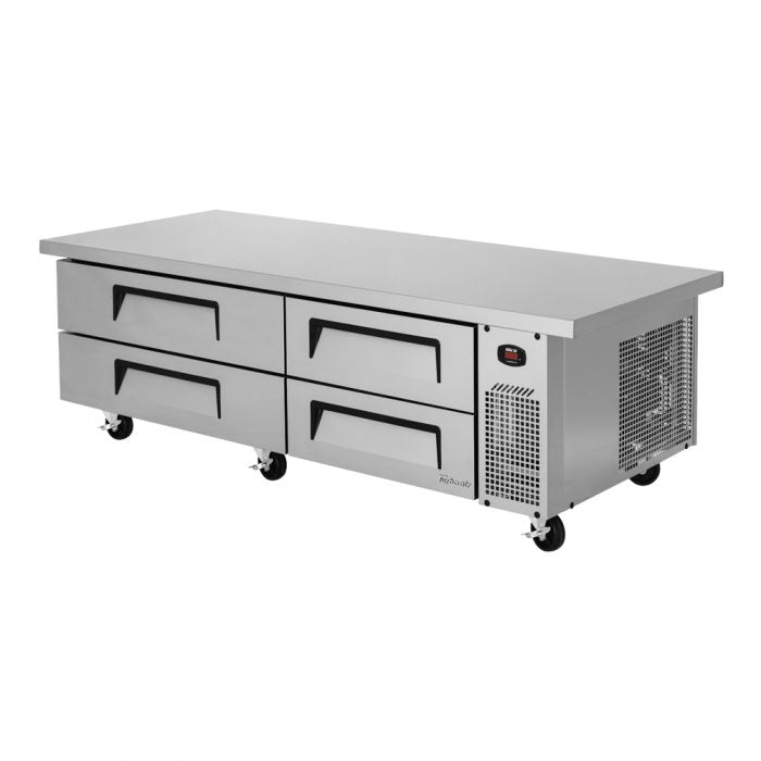 Turbo Air TCBE-72SDR-E-N TC Series 72" Four Drawer Refrigerated Chef Base with Extended Top