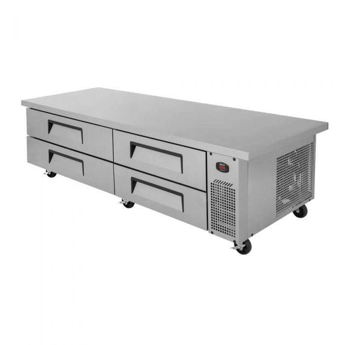 Turbo Air TCBE-82SDR-E-N TC Series 84" Four Drawer Refrigerated Chef Base with Extended Top