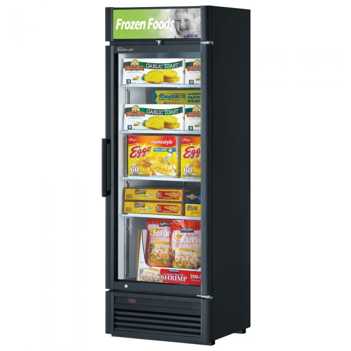 Turbo Air TGF-15SD-N TG Series 26 3/8" One Section Display Freezer w/ Swing Door - Bottom Mount Compressor, White, 115v