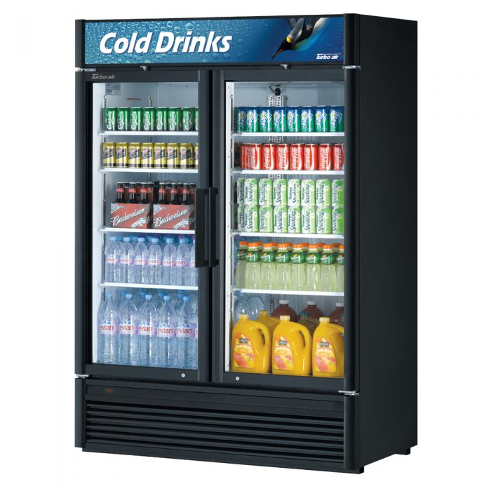Turbo Air TGM-47SD-N TG Series Super Deluxe Series 54" Two Glass Door Refrigerated Merchandiser