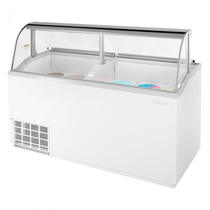 Turbo Air TIDC-70G-N TI Series 70" Low Curved Glass Ice Cream Dipping Cabinet