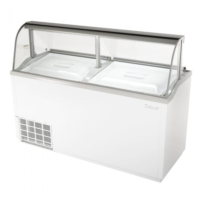 Turbo Air TIDC-70G-N TI Series 70" Low Curved Glass Ice Cream Dipping Cabinet