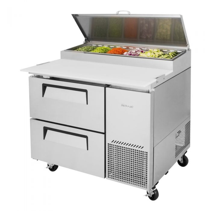 Turbo Air TPR-44SD-D2-N TP Series 44" Pizza Prep Table w/ Refrigerated Base, 115v