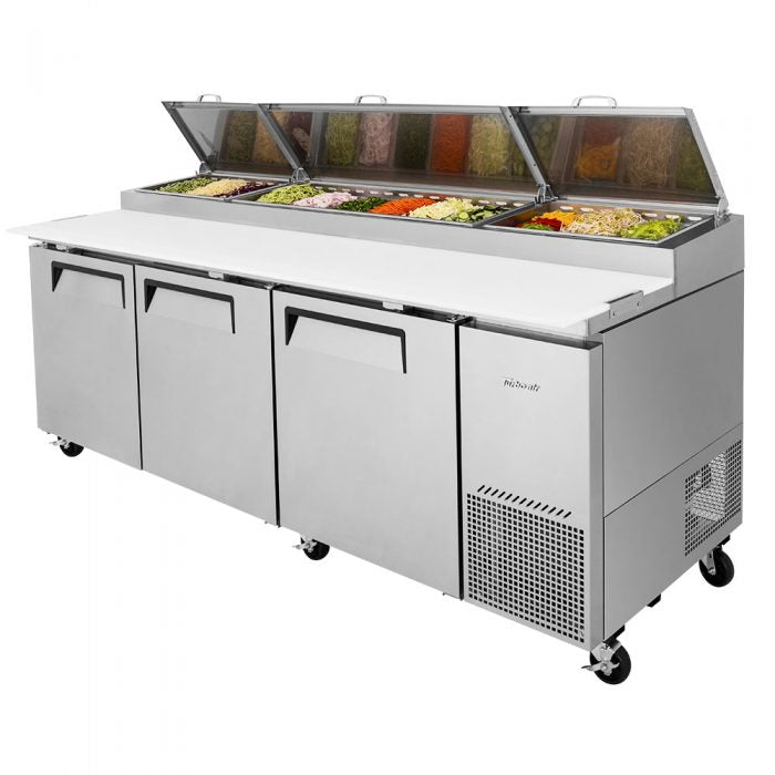 Turbo Air TPR-93SD-N TP Series 93" Super Deluxe Refrigerated Pizza Prep Table