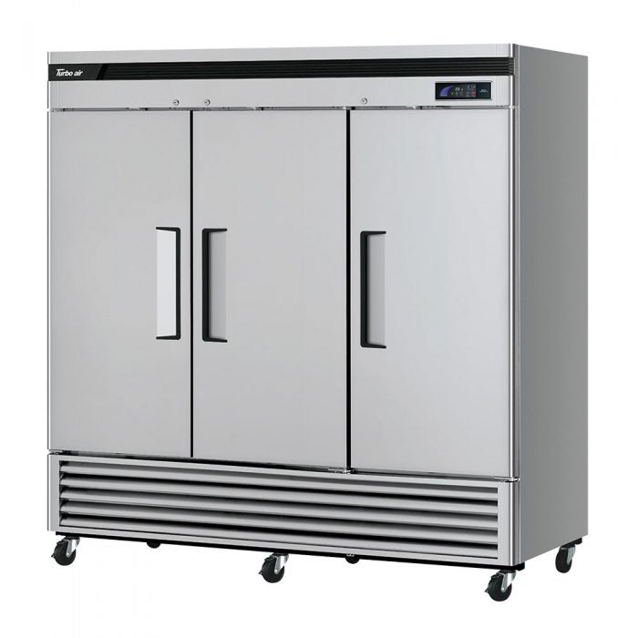 Turbo Air TSR-72SD-N TS Series Super Deluxe 82" Bottom Mounted Solid Door Reach-In Refrigerator with LED Lighting