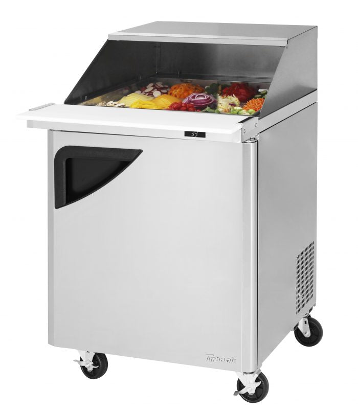 Turbo Air Super Deluxe TST-28SD-12-N-SL TS Series 28" 1 Door Refrigerated Sandwich Prep Table