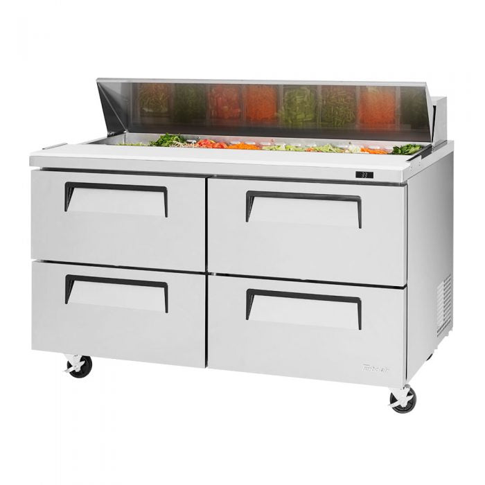 Turbo Air TST-60SD-D4-N TS Series 60 1/4" Sandwich/Salad Prep Table w/ Refrigerated Base, 115v