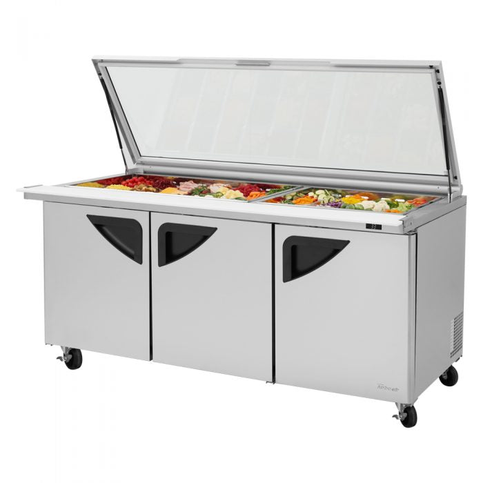 Turbo Air TST-72SD-30-N-GL TS Series 72 5/8" Sandwich/Salad Prep Table w/ Refrigerated Base, 115v